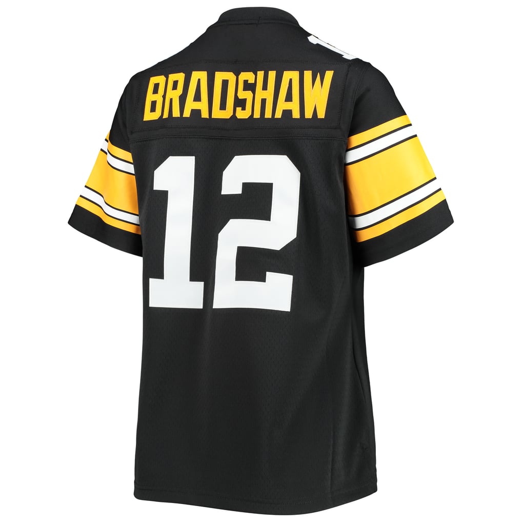 Women's Pittsburgh Steelers Terry Bradshaw Black Legacy Replica Player Jersey