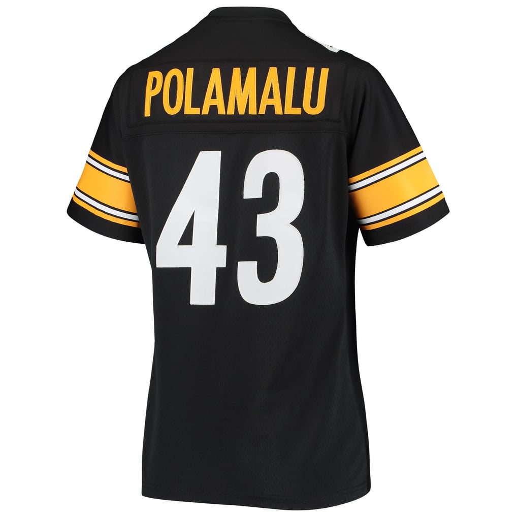 Women's Pittsburgh Steelers Troy Polamalu Black Legacy Replica Team Jersey