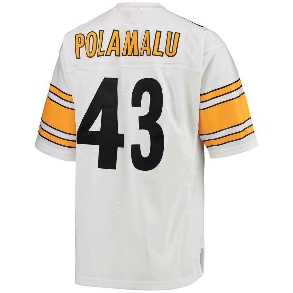 Women's Pittsburgh Steelers Troy Polamalu White 2005 Legacy Replica Team Jersey