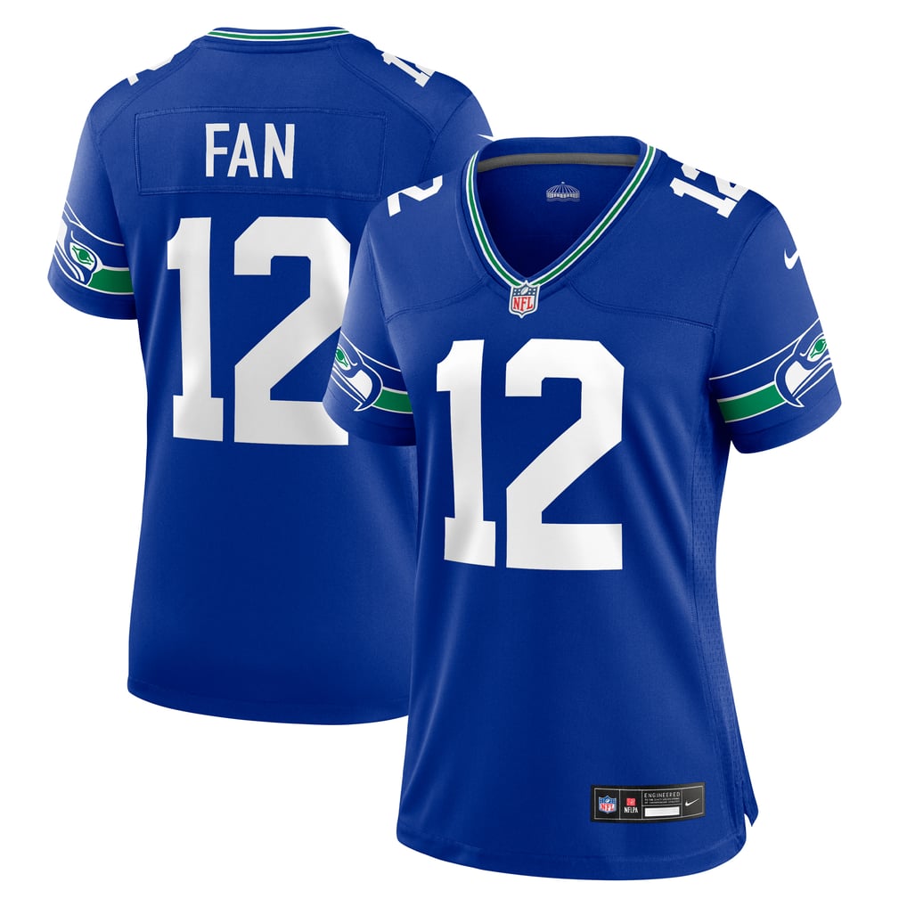 Women's Seattle Seahawks 12s Royal Player Jersey