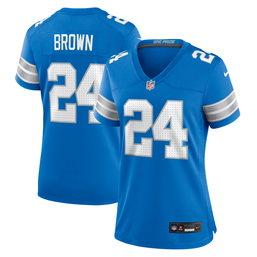 Women's Detroit Lions Aamaris Brown Blue Team Game Jersey