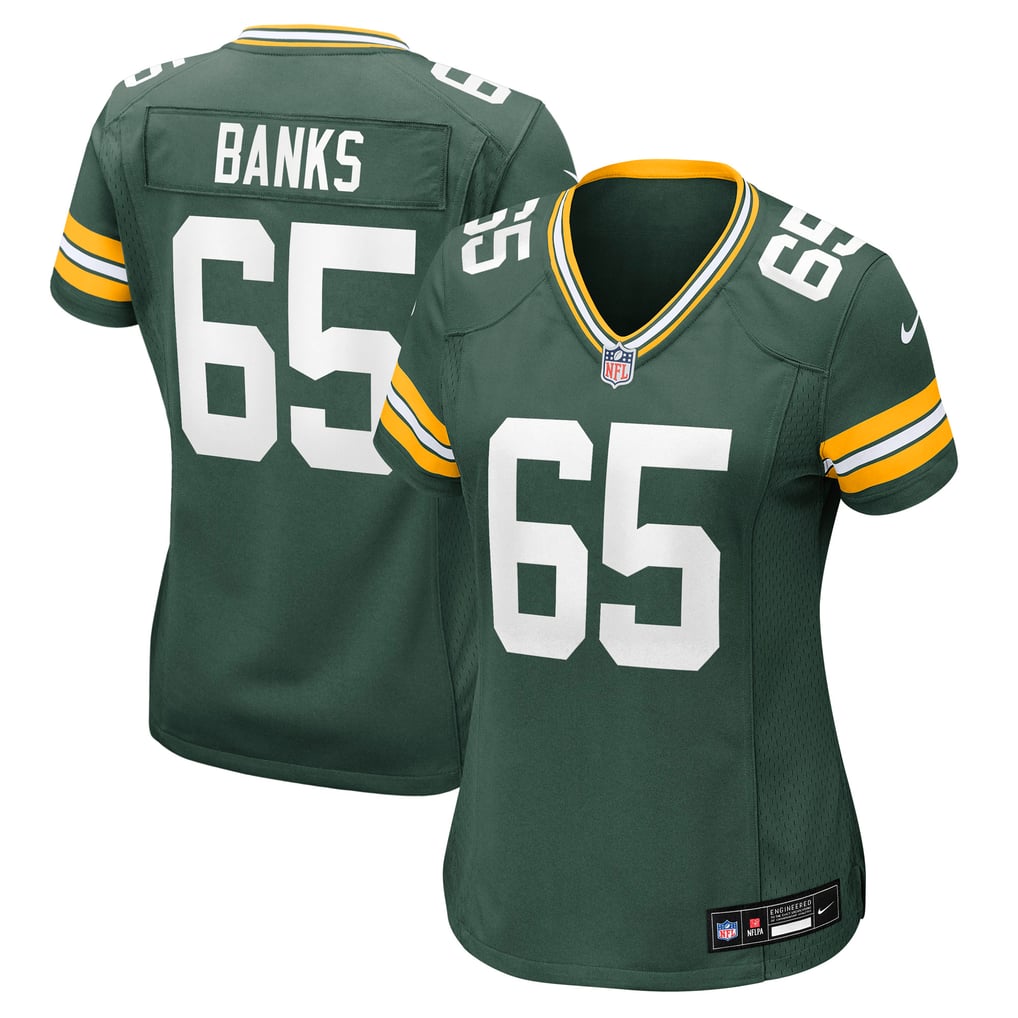 Women's Green Bay Packers Aaron Banks Green Team Game Jersey