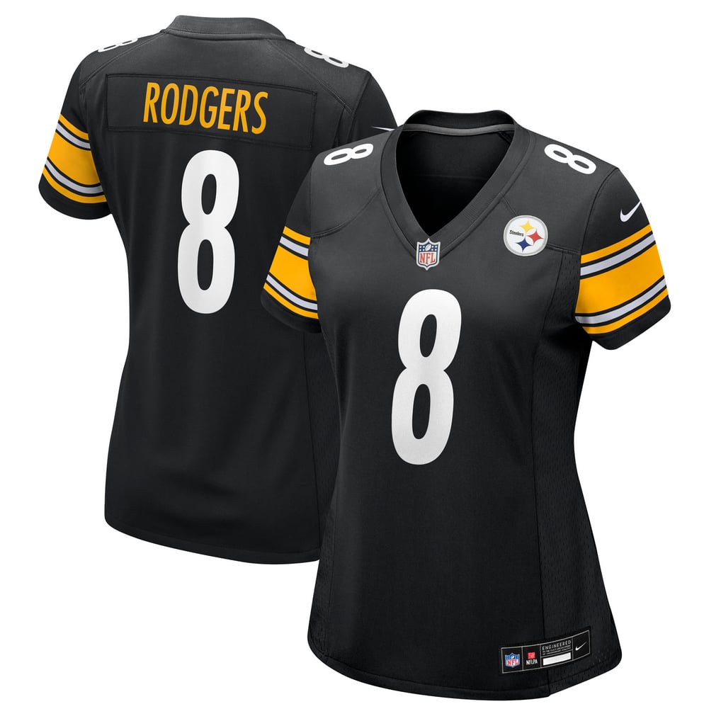Women's Pittsburgh Steelers Aaron Rodgers Black Game Jersey