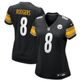 Women's Pittsburgh Steelers Aaron Rodgers Black Game Jersey