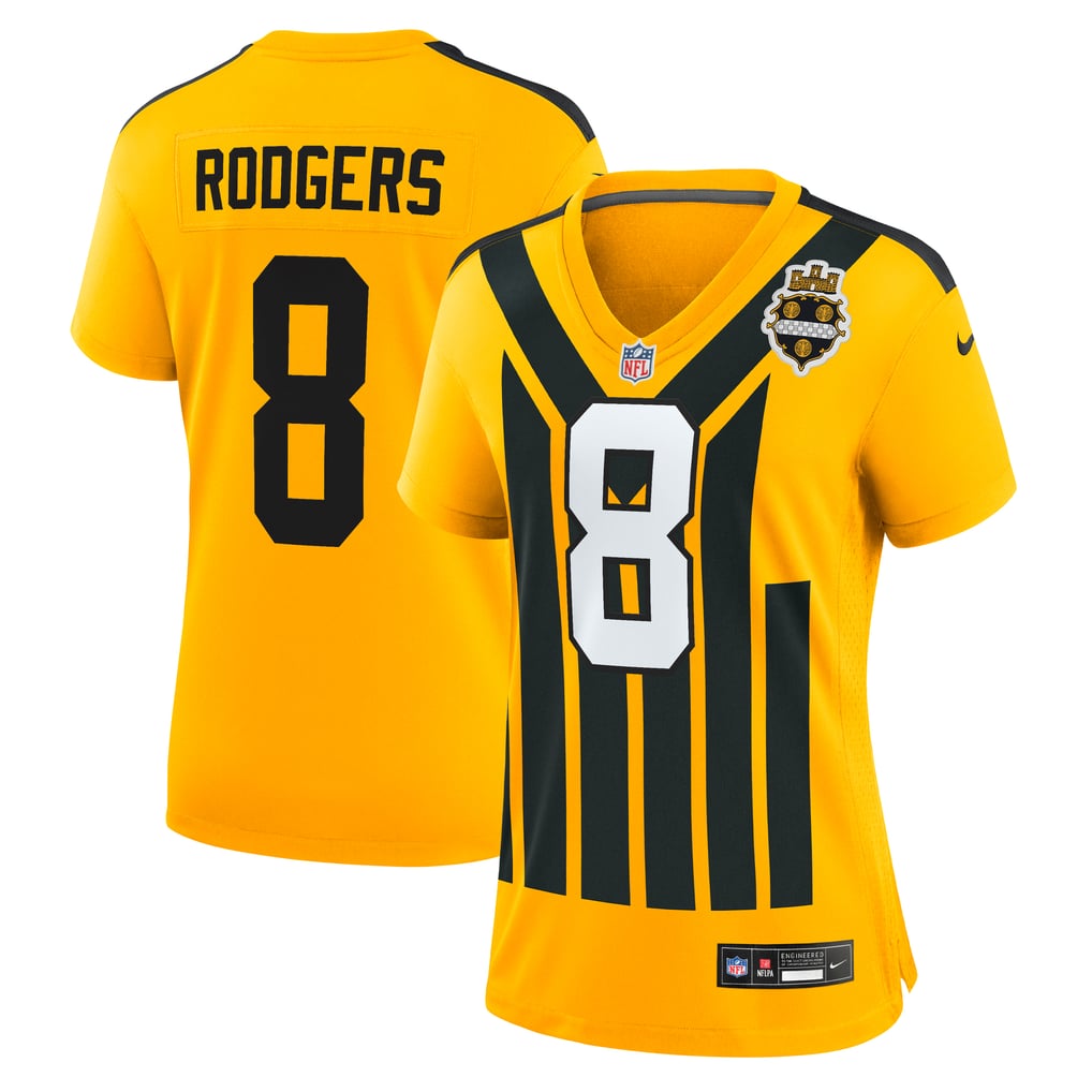 Women's Pittsburgh Steelers Aaron Rodgers Gold Alternate 1933 Throwback Game Jersey