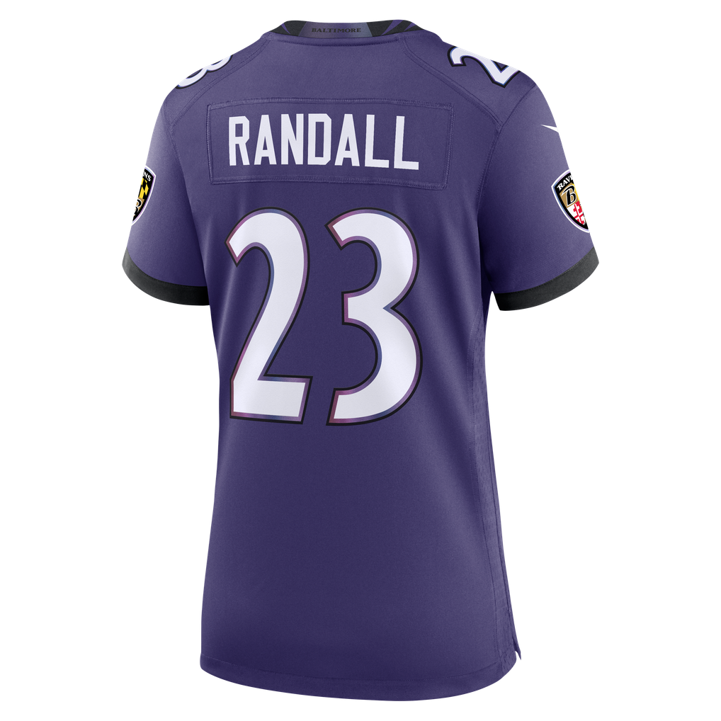 Women's Baltimore Ravens Adam Randall Purple Team Game Jersey