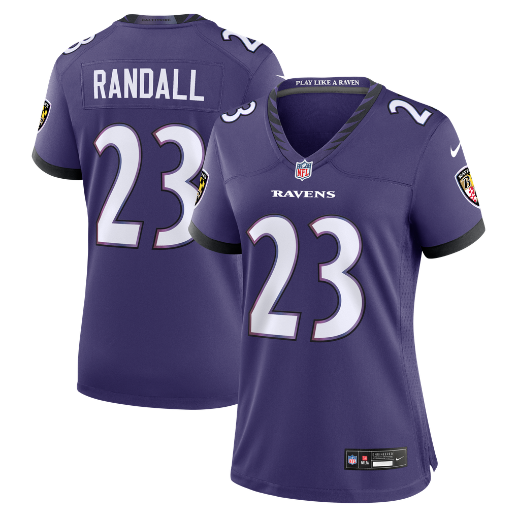 Women's Baltimore Ravens Adam Randall Purple Team Game Jersey