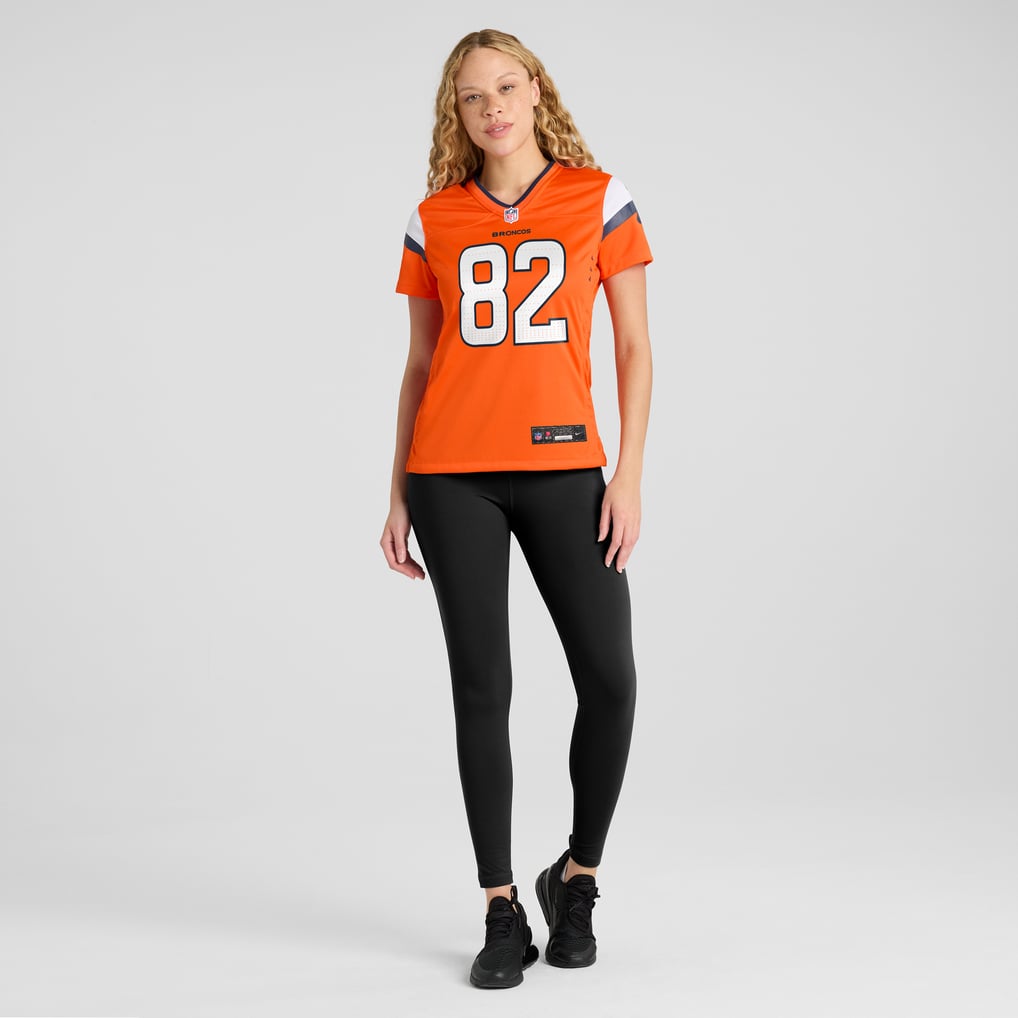 Women's Denver Broncos Adam Trautman Orange Team Game Jersey