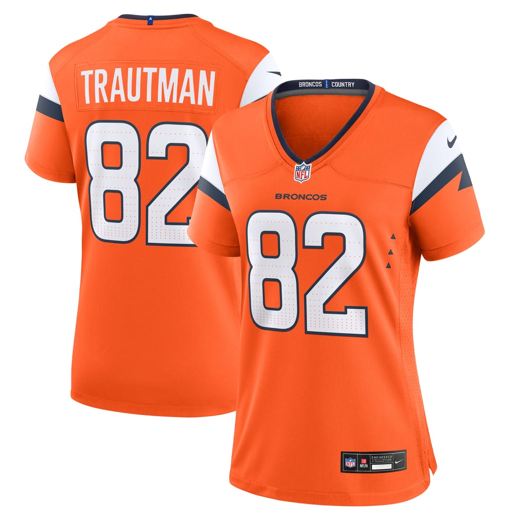 Women's Denver Broncos Adam Trautman Orange Team Game Jersey