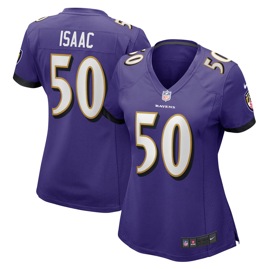 Women's Baltimore Ravens Adisa Isaac Purple Game Jersey