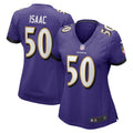 Women's Baltimore Ravens Adisa Isaac Purple Game Jersey