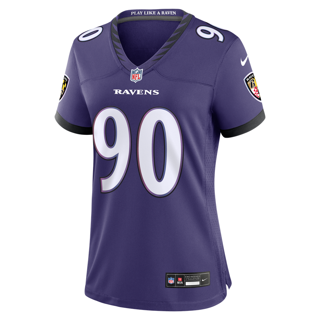Women's Baltimore Ravens Aeneas Peebles Purple Team Game Jersey