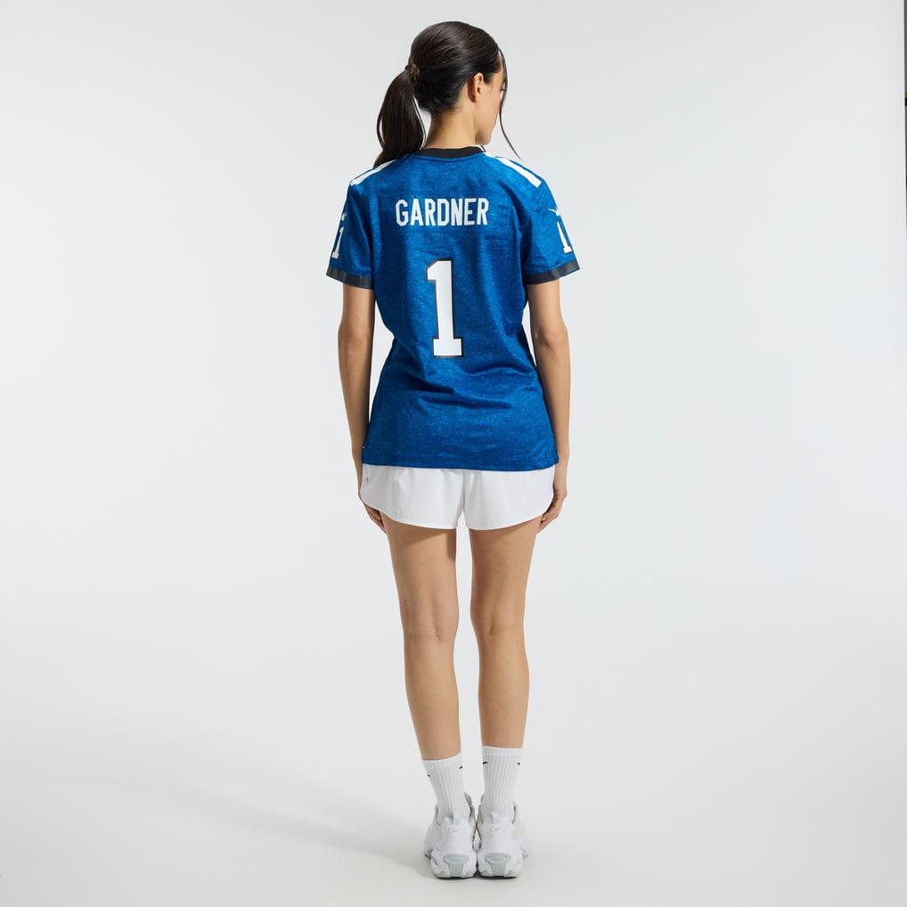 Women's Indianapolis Colts Ahmad Sauce Gardner Heather Royal Alternate 2 Indiana Nights Game Jersey