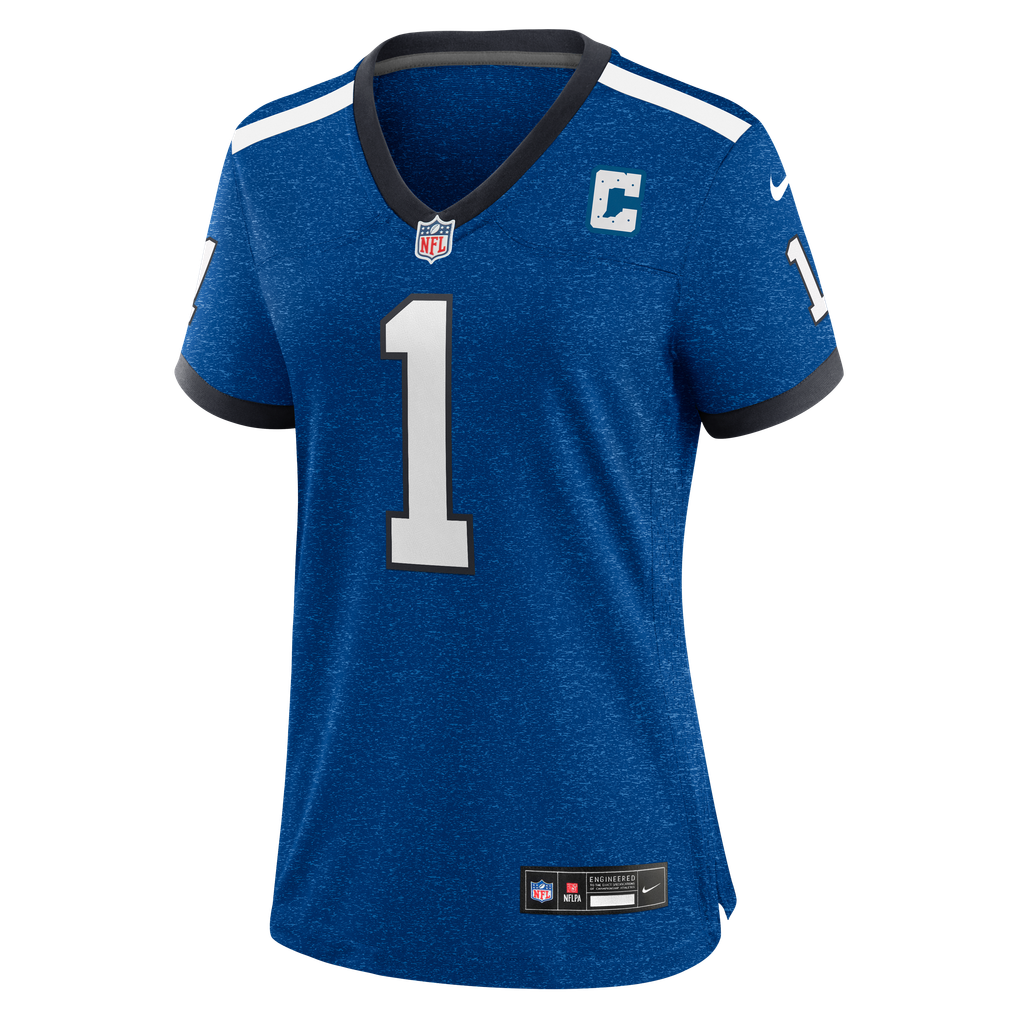 Women's Indianapolis Colts Ahmad Sauce Gardner Heather Royal Alternate 2 Indiana Nights Game Jersey