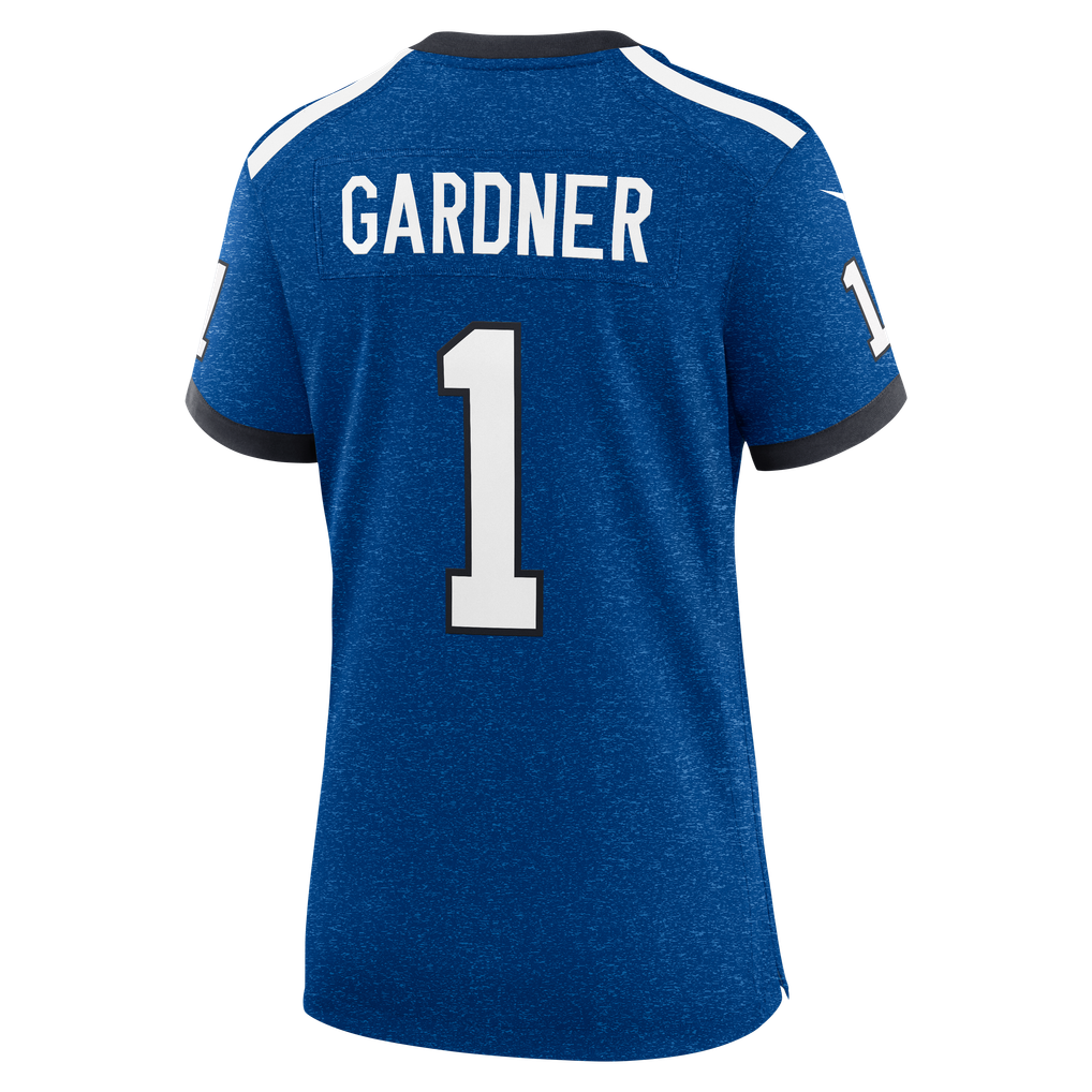 Women's Indianapolis Colts Ahmad Sauce Gardner Heather Royal Alternate 2 Indiana Nights Game Jersey