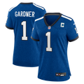 Women's Indianapolis Colts Ahmad Sauce Gardner Heather Royal Alternate 2 Indiana Nights Game Jersey