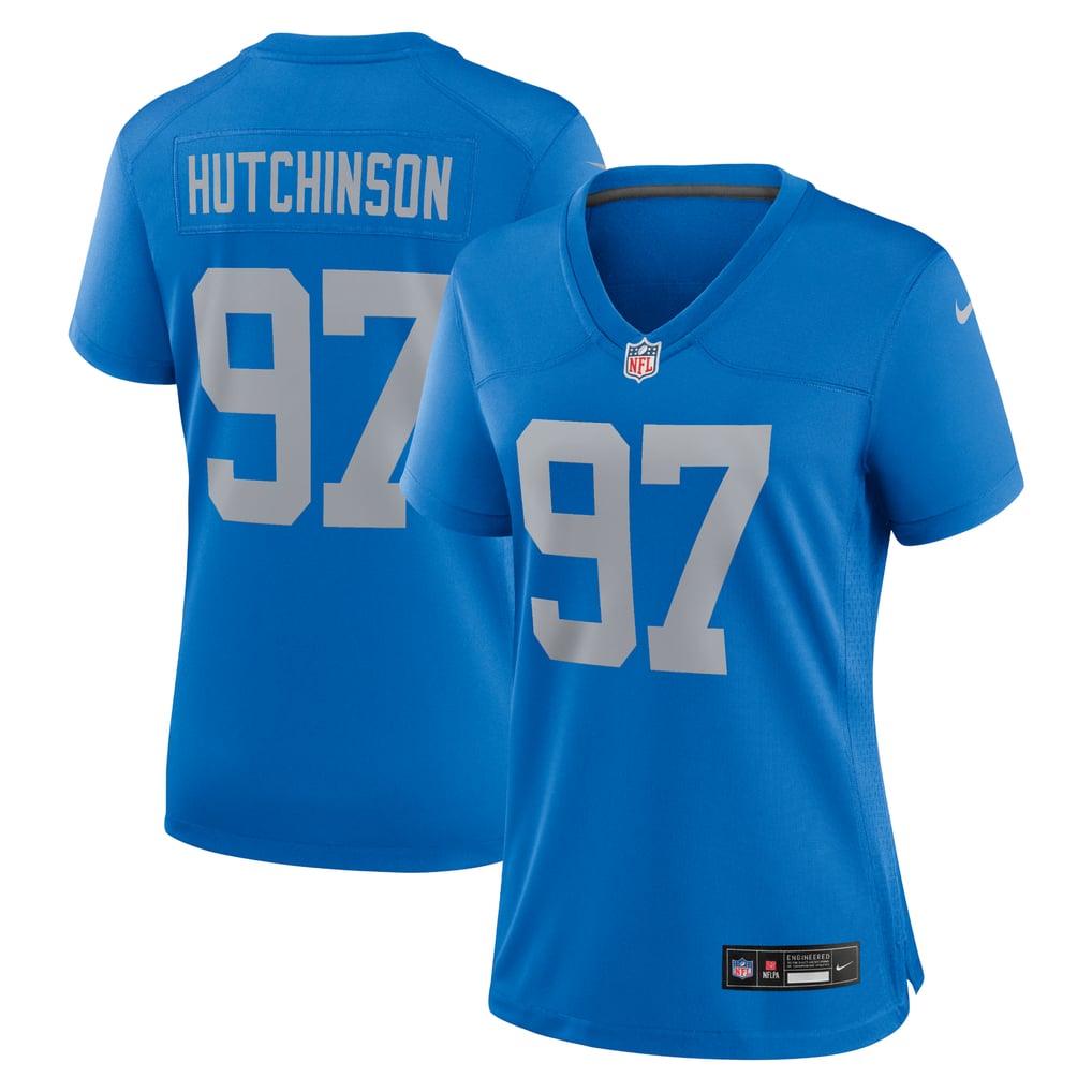 Women's Detroit Lions Aidan Hutchinson Blue Alternate Game Jersey