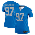 Women's Detroit Lions Aidan Hutchinson Blue Alternate Legend Player Performance Top