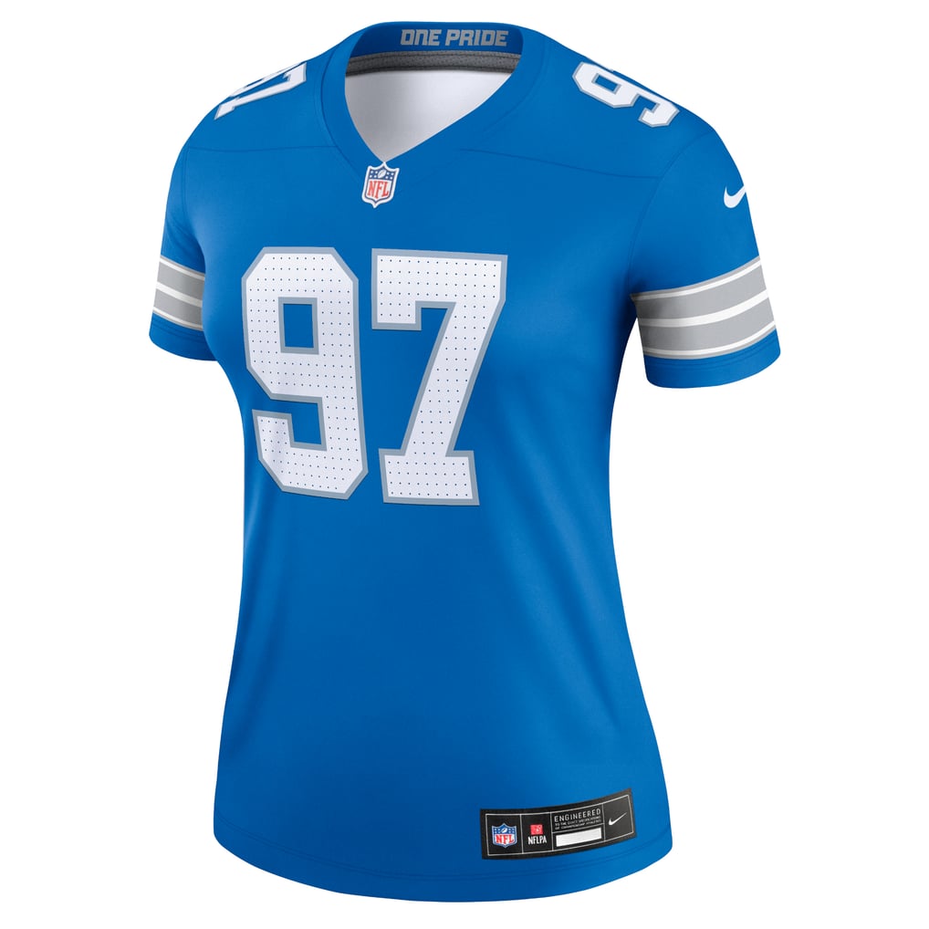 Women's Detroit Lions Aidan Hutchinson Blue Legend Player Performance Top