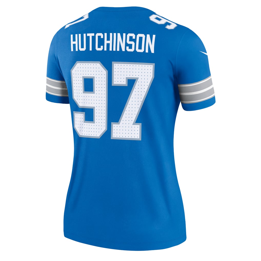 Women's Detroit Lions Aidan Hutchinson Blue Legend Player Performance Top