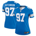 Women's Detroit Lions Aidan Hutchinson Blue Legend Player Performance Top