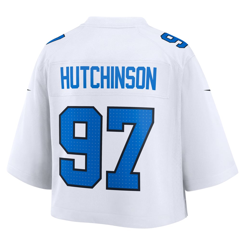 Women's Detroit Lions Aidan Hutchinson White Cropped Fashion Game Jersey