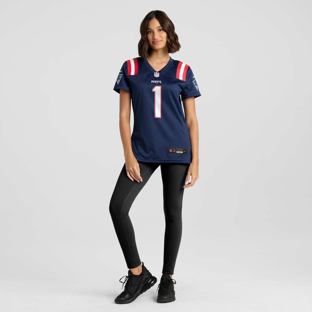 Women's New England Patriots A.J. Brown Navy Game Jersey