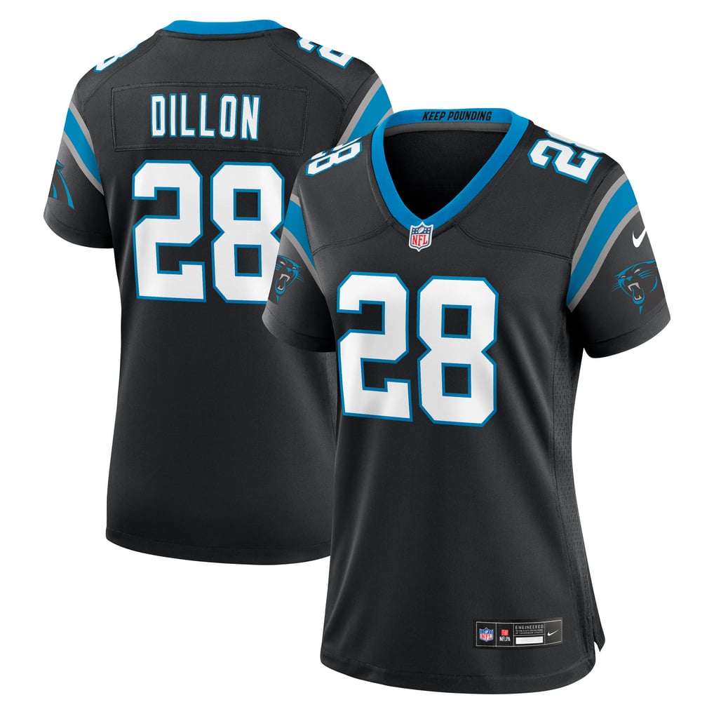 Women's Carolina Panthers AJ Dillon Black Team Game Jersey