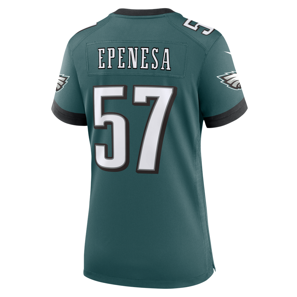 Women's Philadelphia Eagles A.J. Epenesa Midnight Green Team Game Jersey