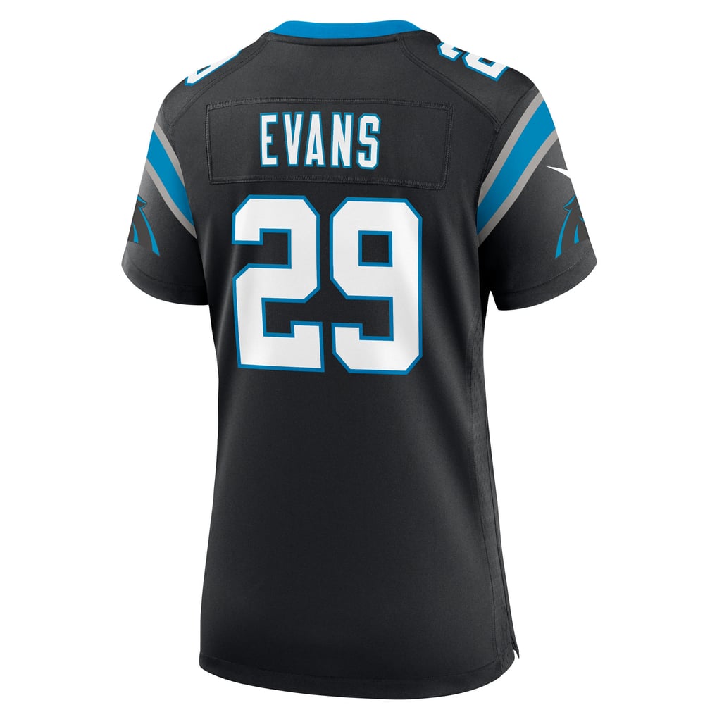 Women's Carolina Panthers Akayleb Evans Black Team Game Jersey