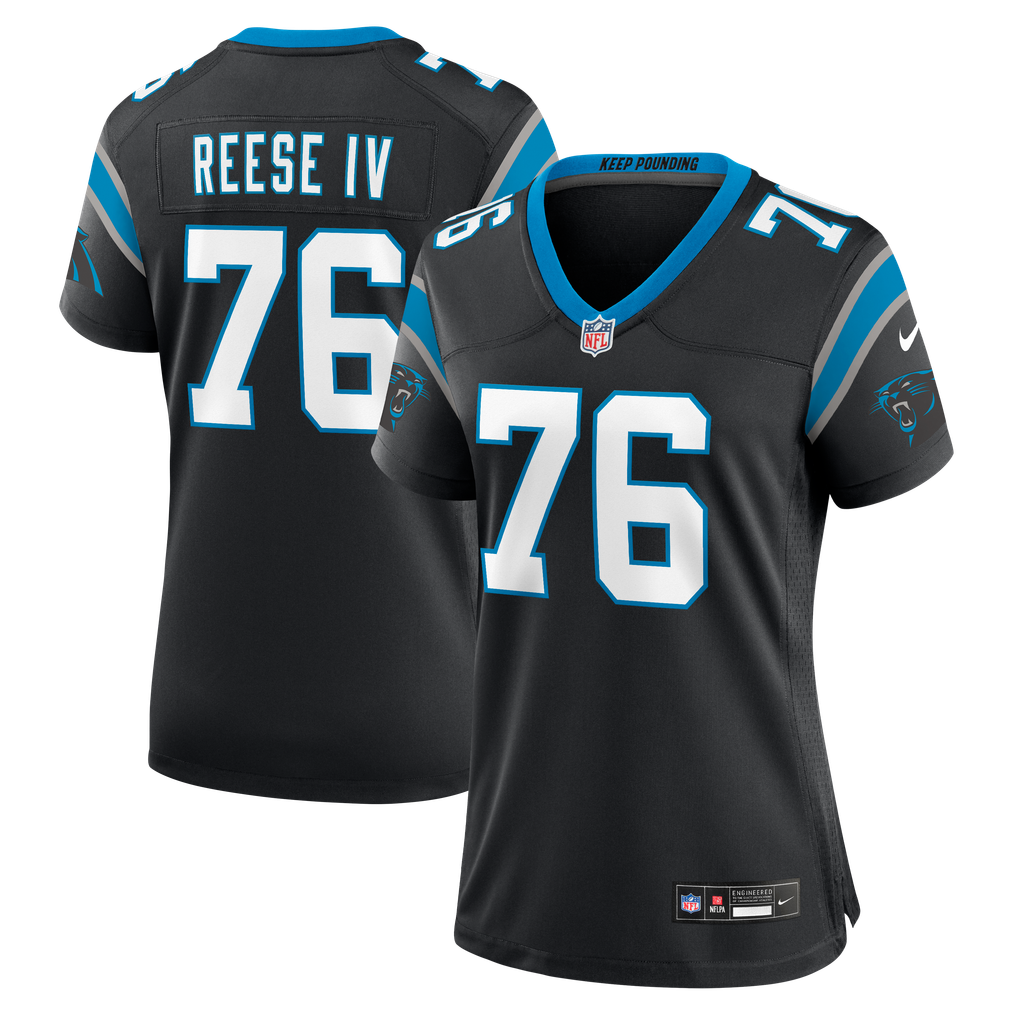 Women's Carolina Panthers Albert Reese IV Black Team Game Jersey