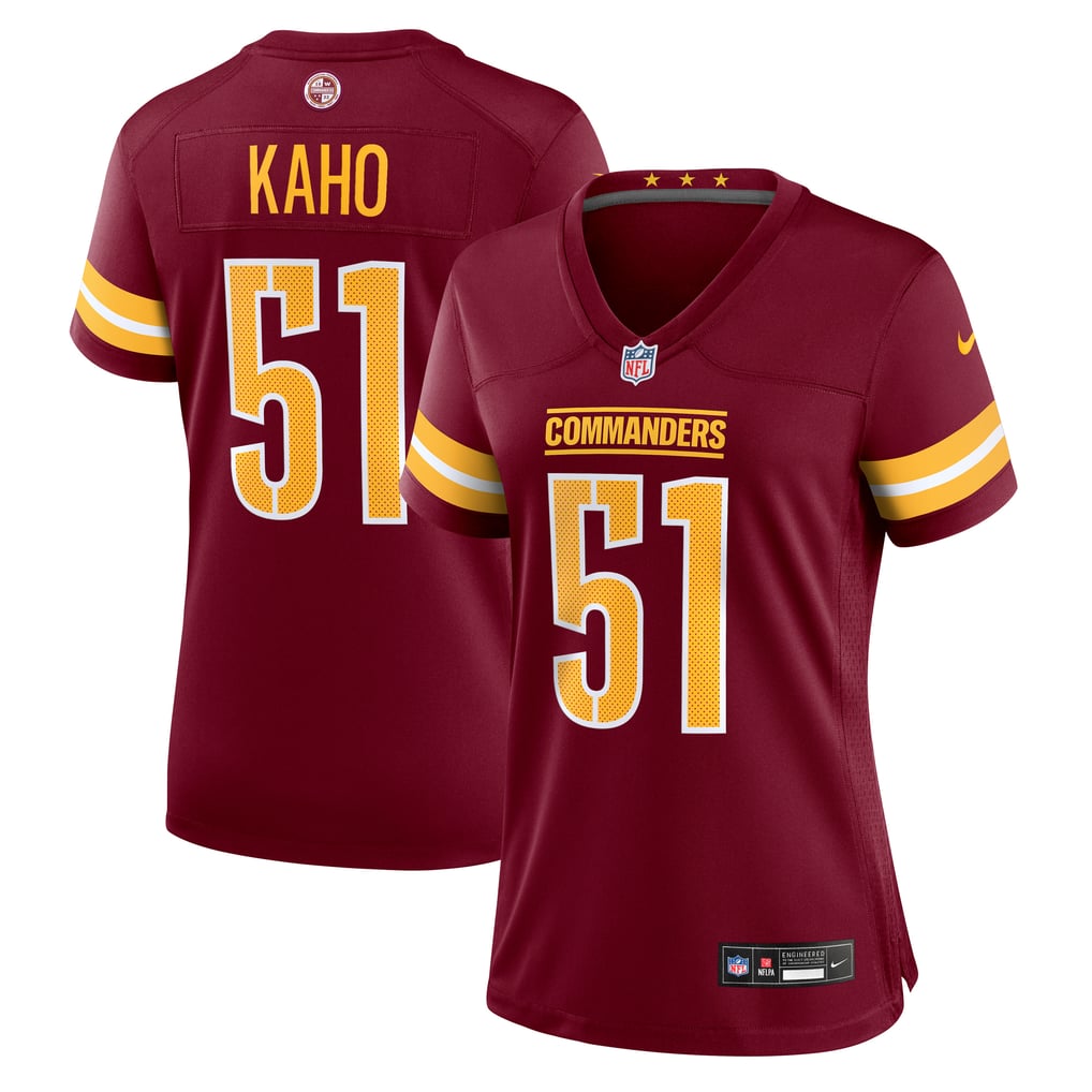 Women's Washington Commanders Ale Kaho Burgundy Team Game Jersey