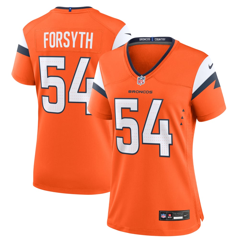 Women's Denver Broncos Alex Forsyth Orange Team Game Jersey