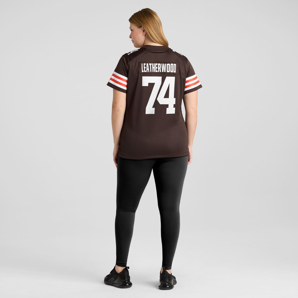 Women's Cleveland Browns Alex Leatherwood Brown Team Game Jersey