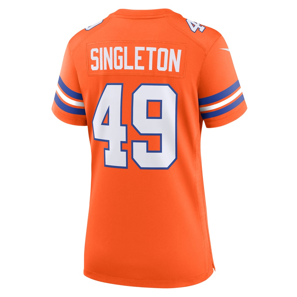 Women's Denver Broncos Alex Singleton Orange Alternate Game Jersey