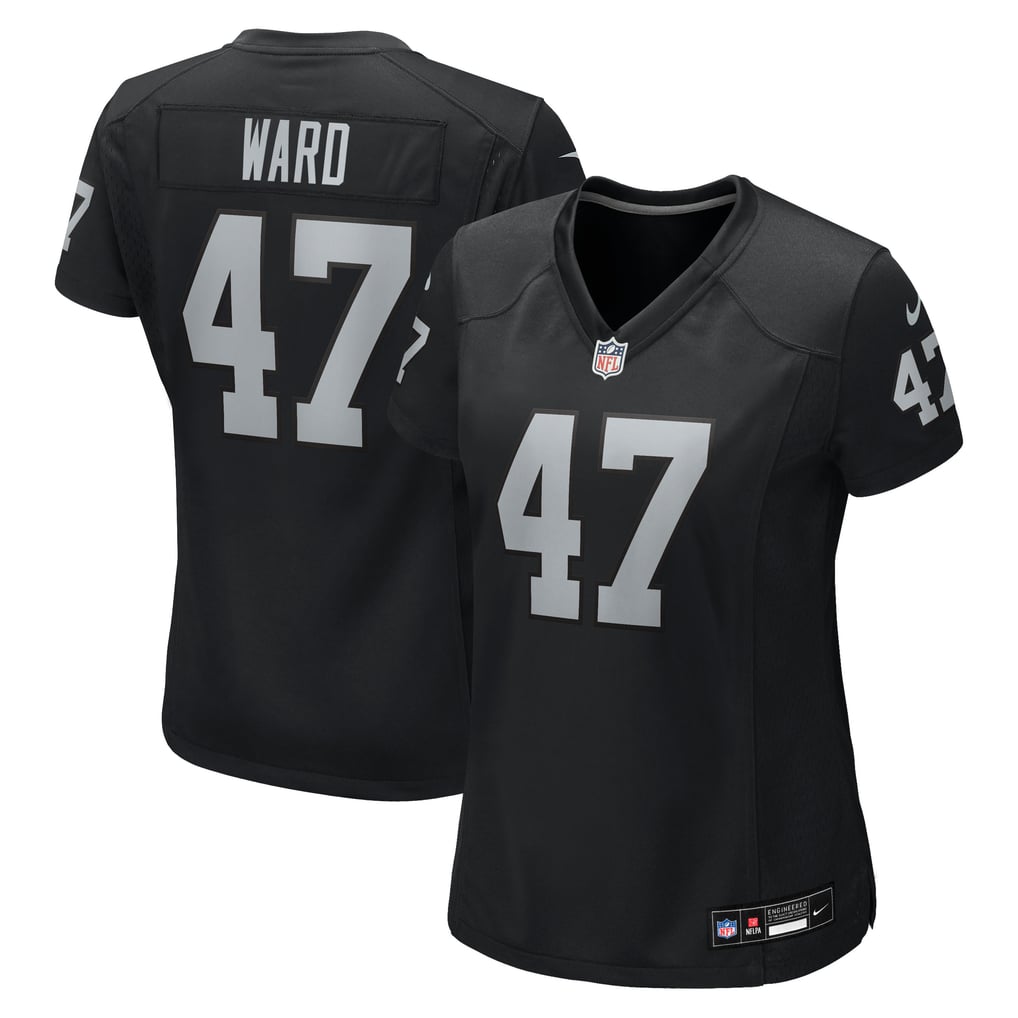 Women's Las Vegas Raiders Alex Ward Black Team Game Jersey