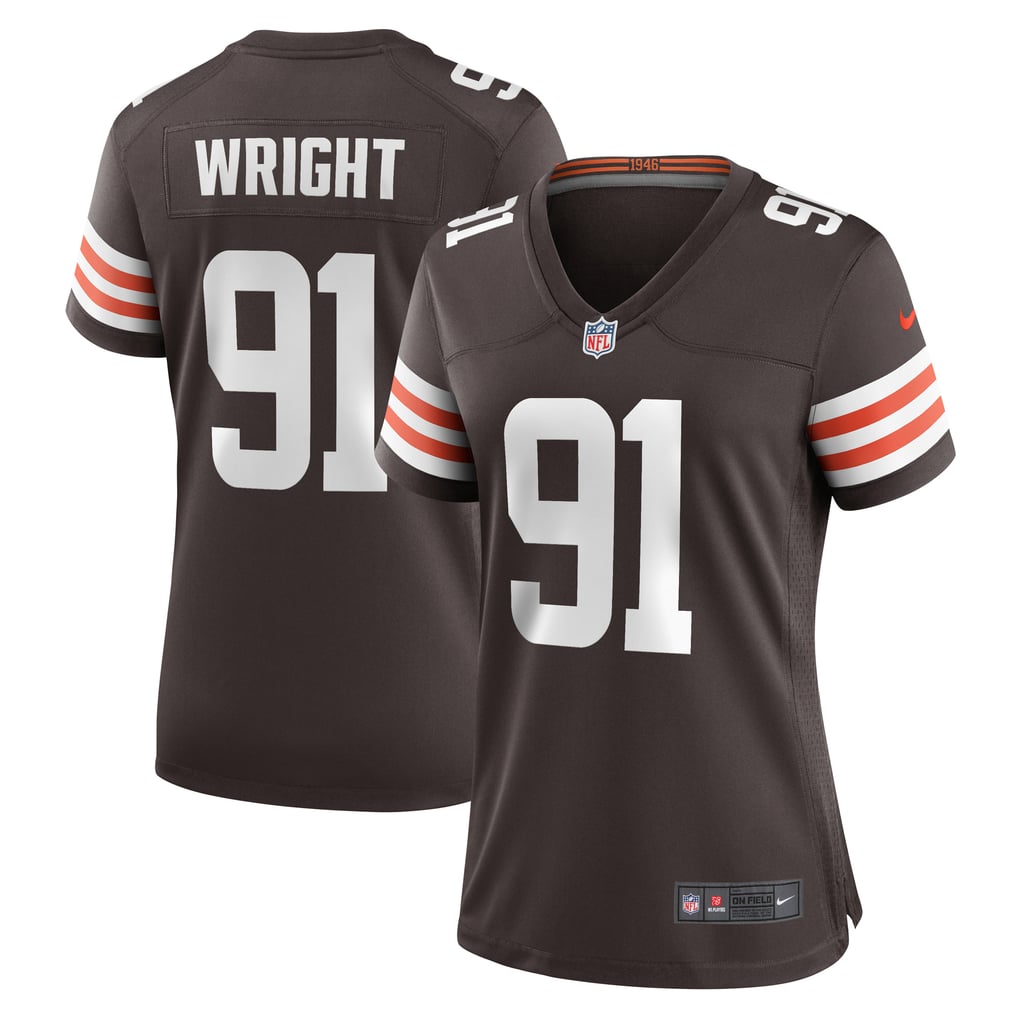 Women's Cleveland Browns Alex Wright Brown Team Game Jersey
