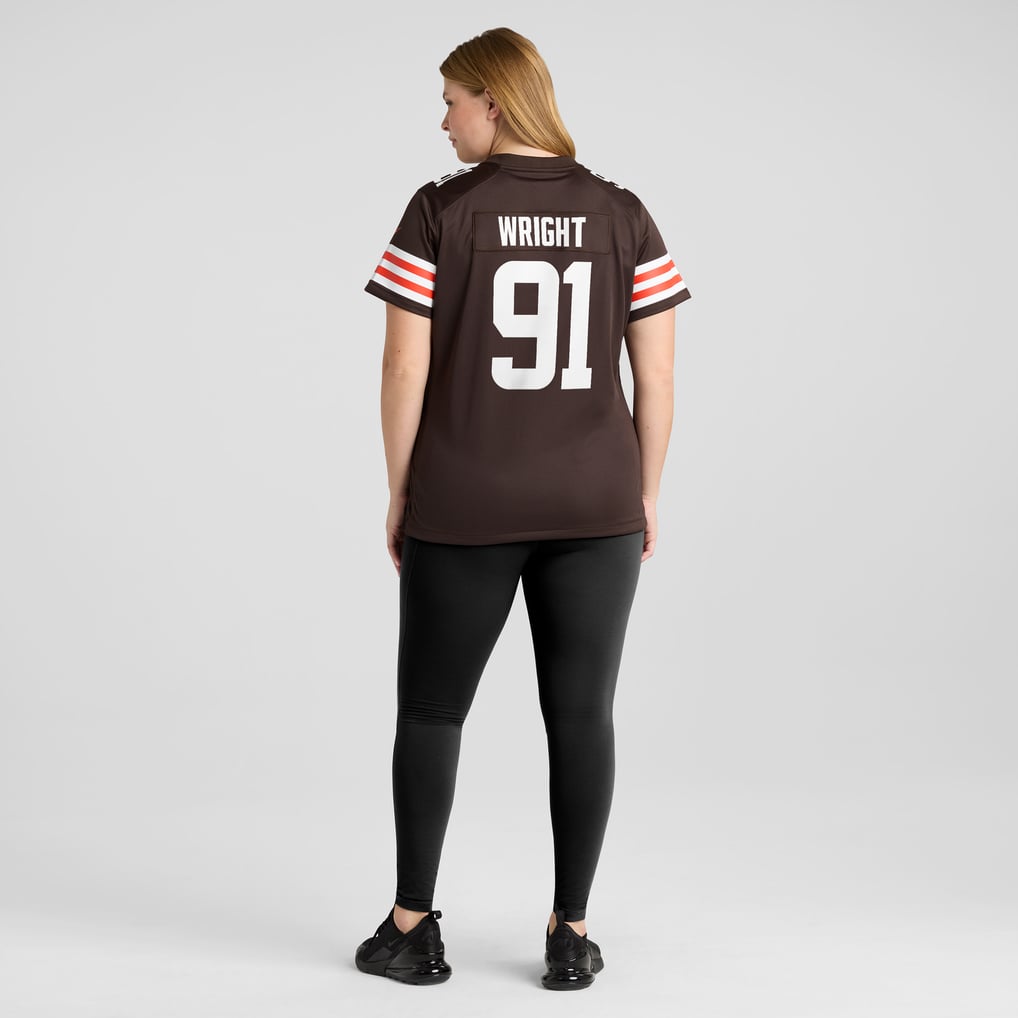 Women's Cleveland Browns Alex Wright Brown Team Game Jersey