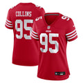 Women's San Francisco 49ers Alfred Collins Scarlet Team Game Jersey