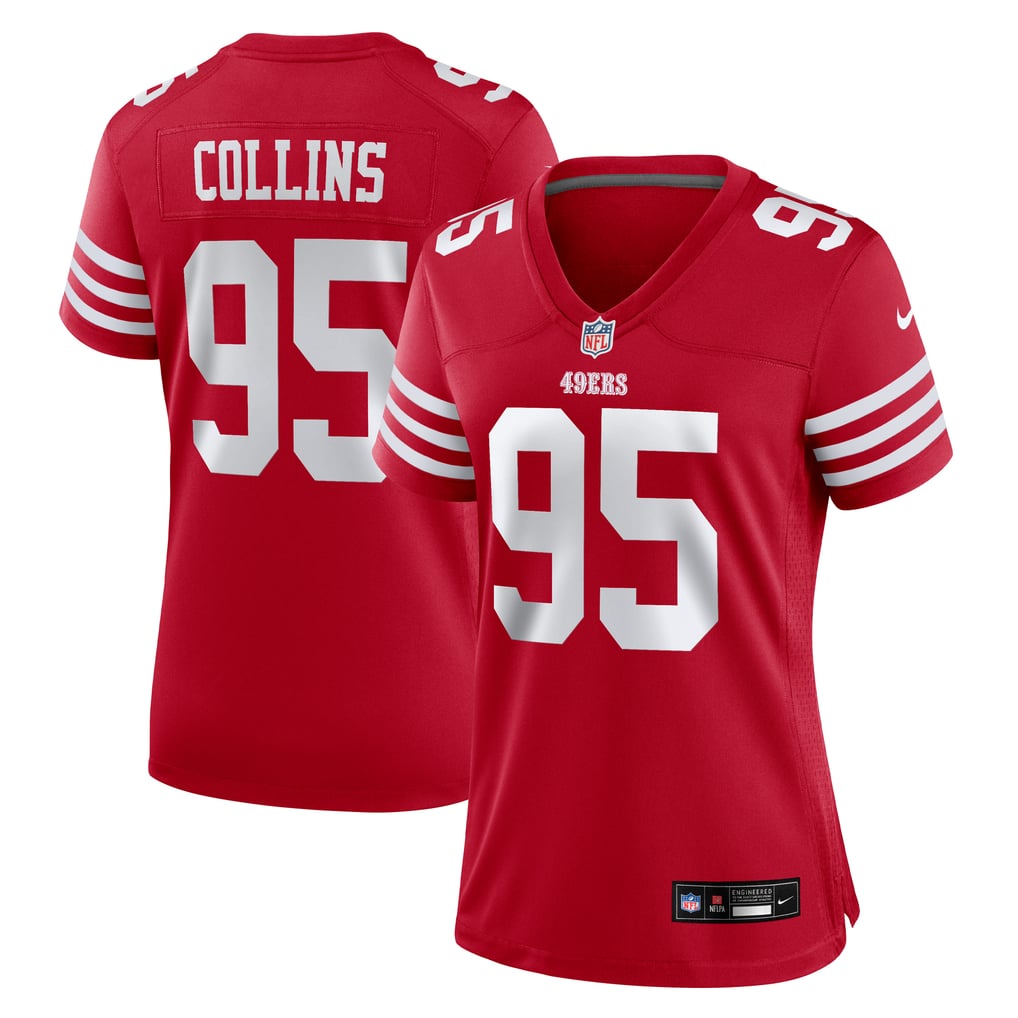 Women's San Francisco 49ers Alfred Collins Scarlet Team Game Jersey