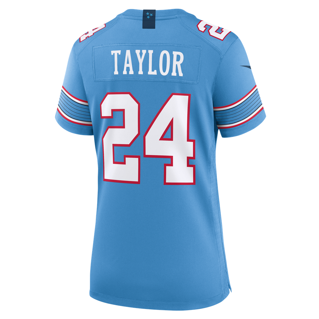 Women's Tennessee Titans Alontae Taylor Light Blue Team Game Jersey