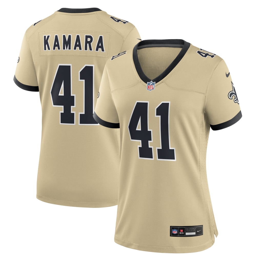 Women's New Orleans Saints Alvin Kamara Gold Gameday Golds Alternate Game Player Jersey