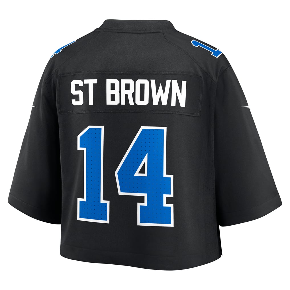Women's Detroit Lions Amon-Ra St. Brown Black Cropped Fashion Game Jersey