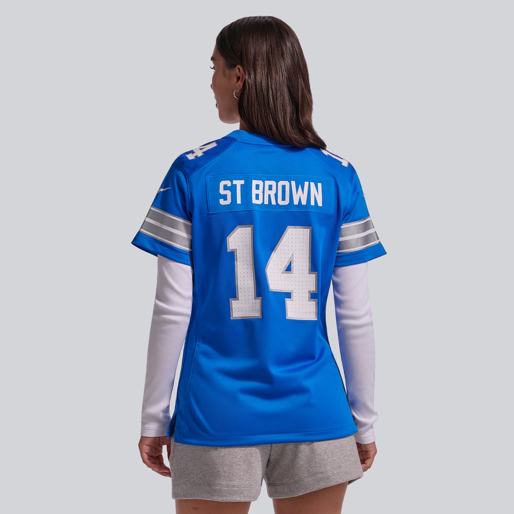 Women's Detroit Lions Amon-Ra St. Brown Blue Team Game Jersey