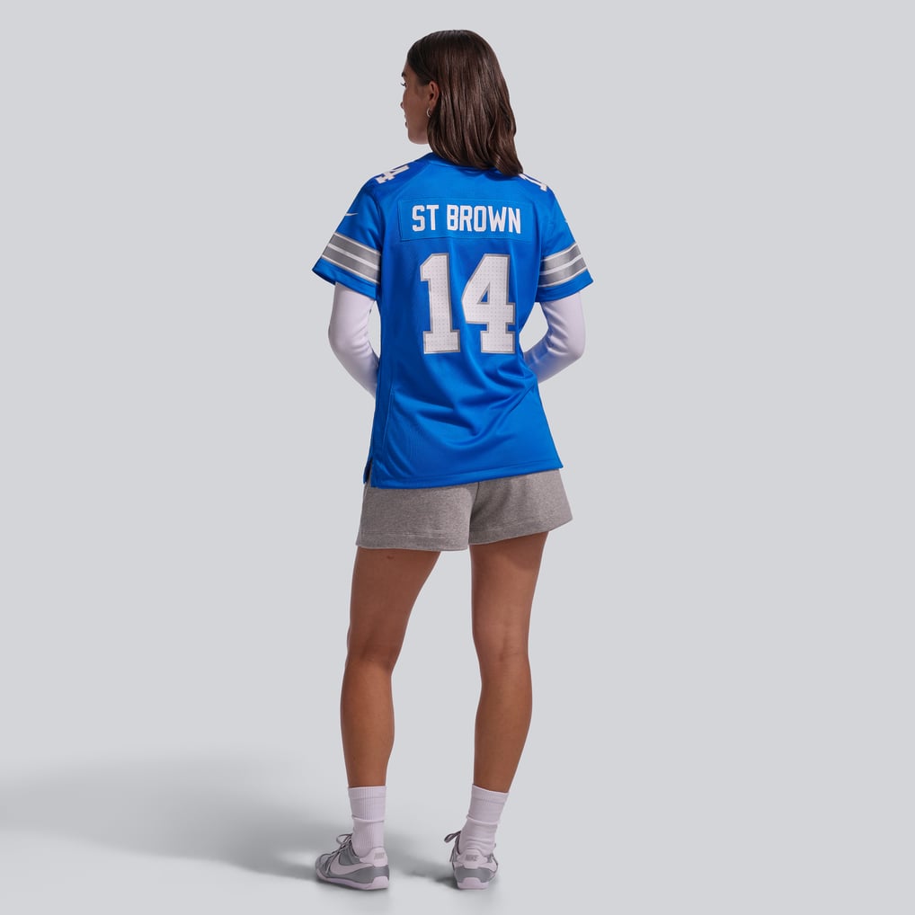 Women's Detroit Lions Amon-Ra St. Brown Blue Team Game Jersey