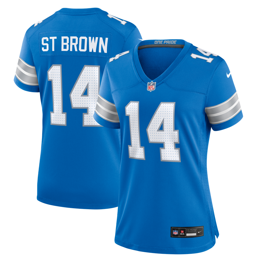 Women's Detroit Lions Amon-Ra St. Brown Blue Team Game Jersey