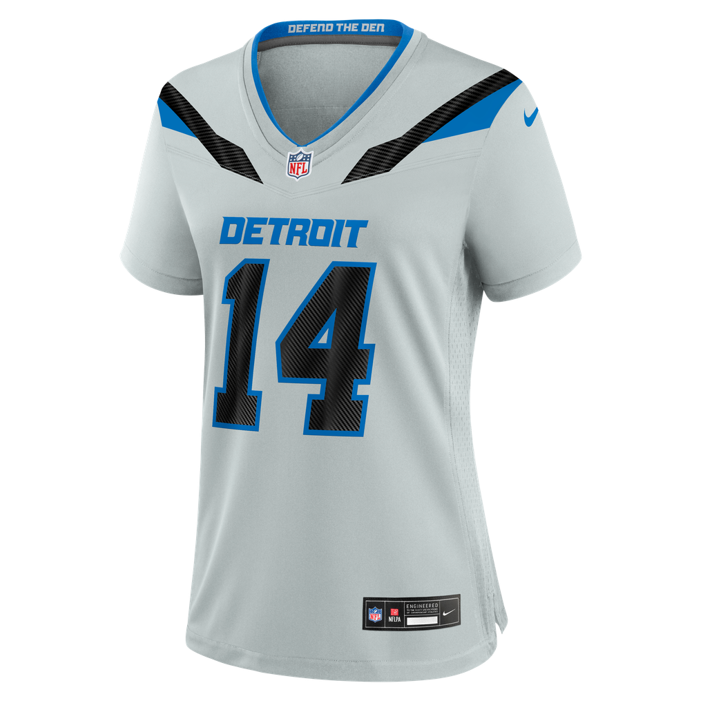 Women's Detroit Lions Amon-Ra St. Brown Silver 2026 Rivalries Collection Game Jersey