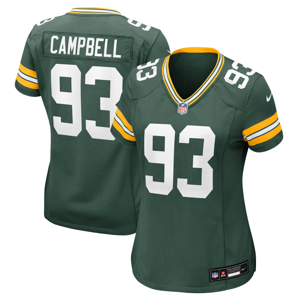 Women's Green Bay Packers Anthony Campbell Green Team Game Jersey