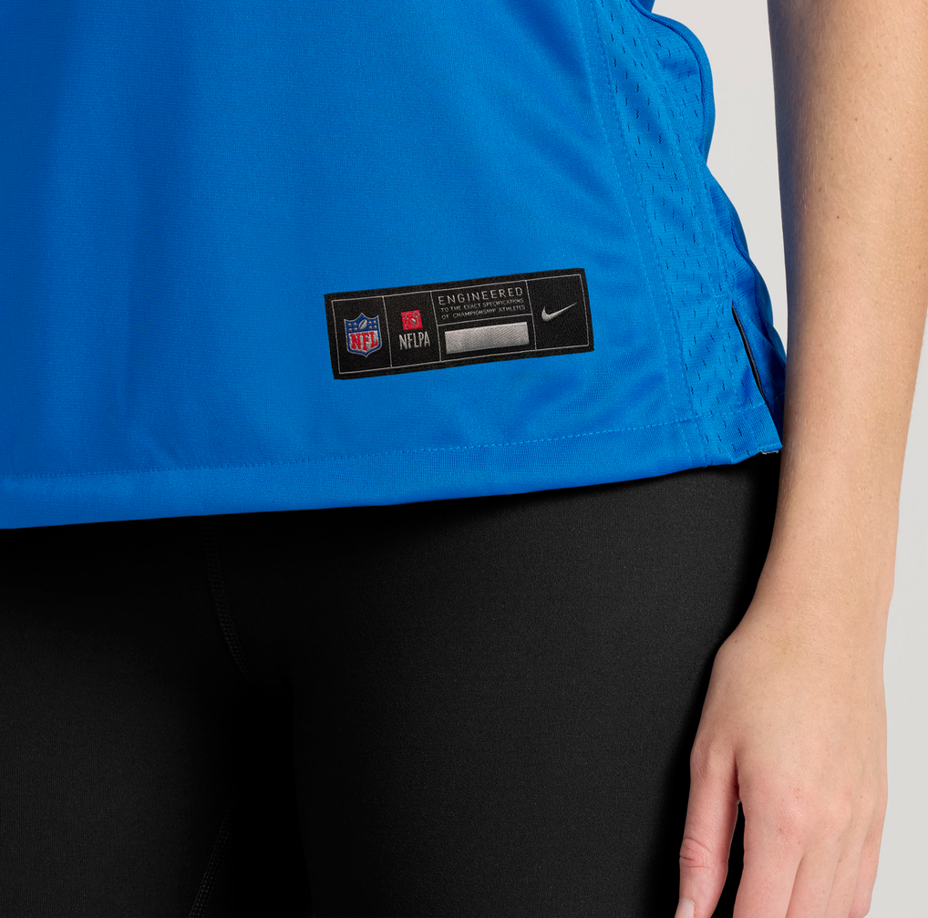 Women's Detroit Lions Anthony Firkser Blue Team Game Jersey