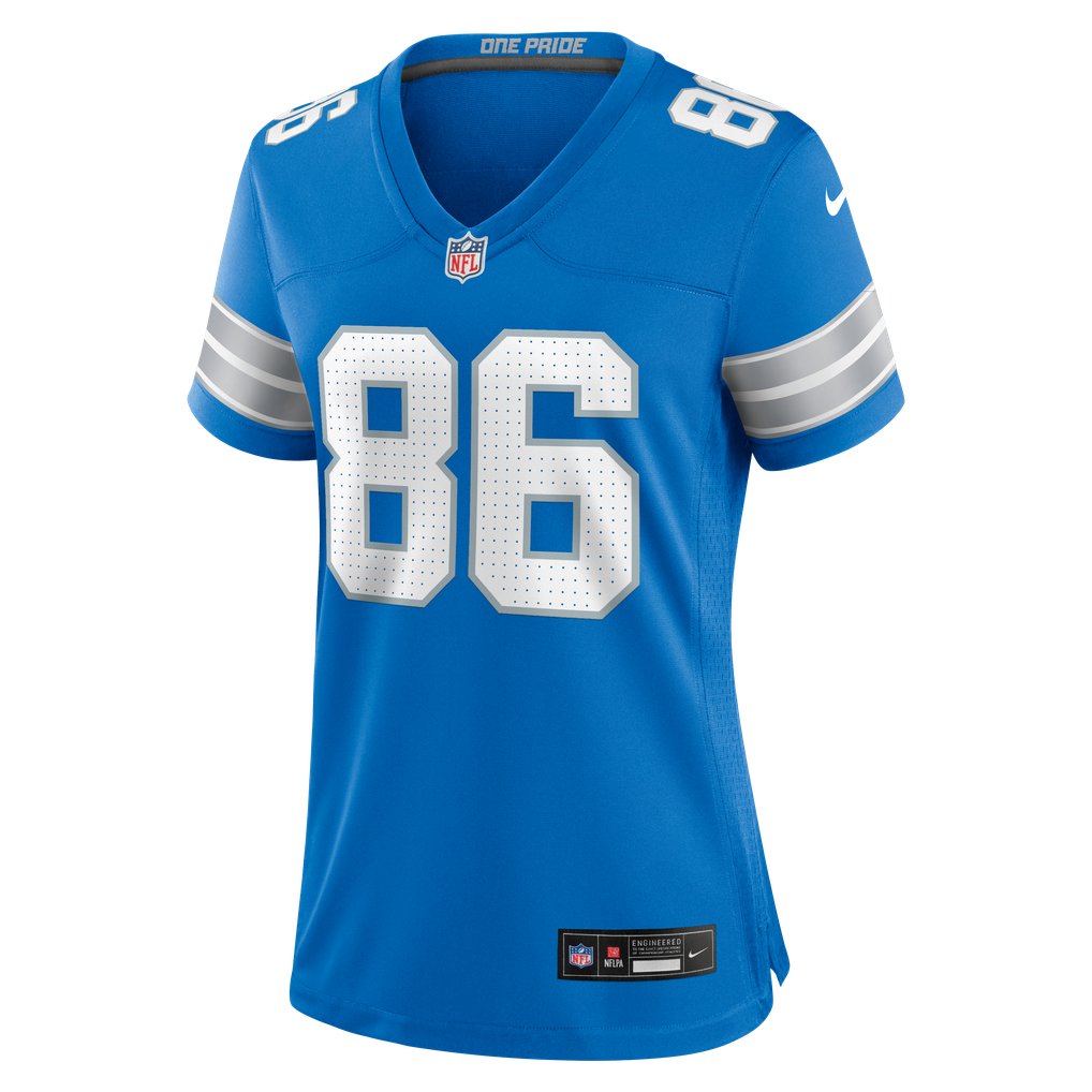 Women's Detroit Lions Anthony Firkser Blue Team Game Jersey